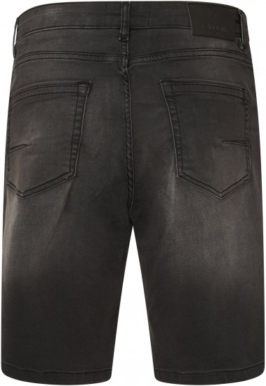 Kam Jeans NUNEZ2 Knitted Denim Stretch Shorts Charcoal - Shorts - Shorts hommes grande taille