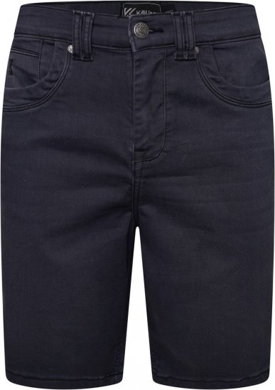 Kam Jeans Pepe Knitted Denim Shorts Charcoal - Shorts - Shorts hommes grande taille