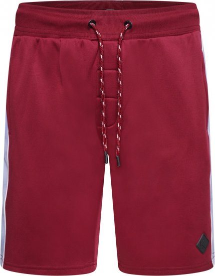 Kam Jeans TS006 Retro Pannelled Tracky Set (Shorts/Sleeveless Hoodie) Red - Survêtements - Survêtements homme grande taille
