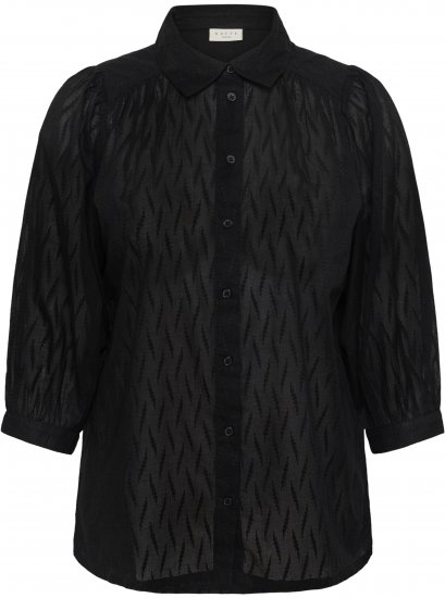 Kaffe Curve Gabby Chemise à manches raccourcies Noir - Chemisiers - 