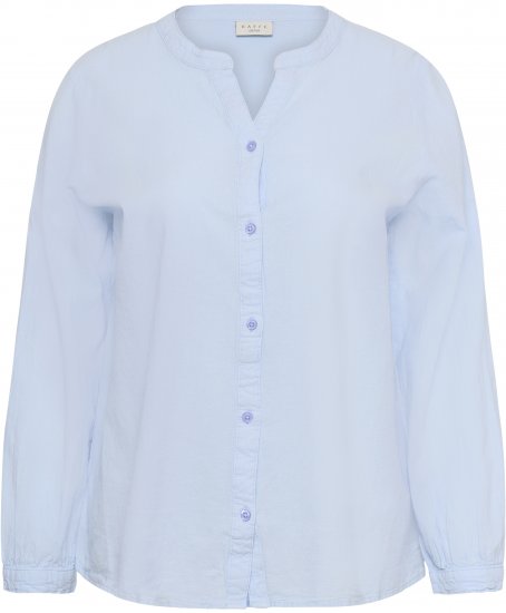 Kaffe Curve Nana Chemise à manches longues Bleu - Blouses et tuniques - 