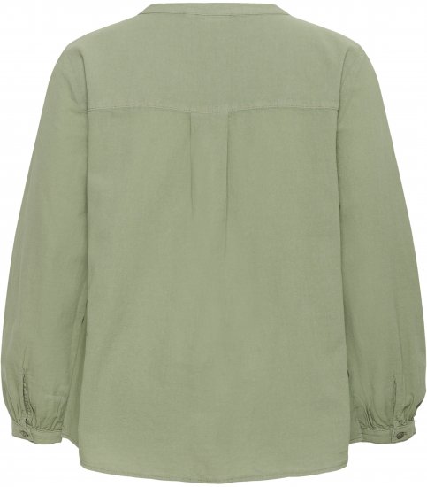 Kaffe Curve Nana Chemise à manches longues Vert - Blouses et tuniques - 