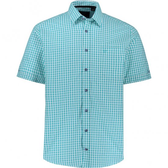 JP1880 Shirt Traditional Short Sleeve Turquoise - Chemises - Chemises Grandes Tailles Hommes