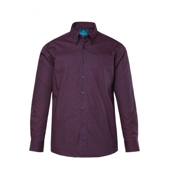 Boston Park Shirt Long Sleeve Navy Blue - Chemises - Chemises Grandes Tailles Hommes