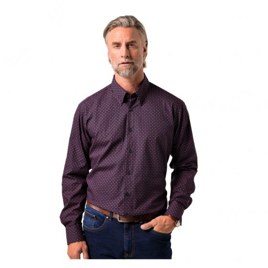 Boston Park Shirt Long Sleeve Navy Blue - Chemises - Chemises Grandes Tailles Hommes