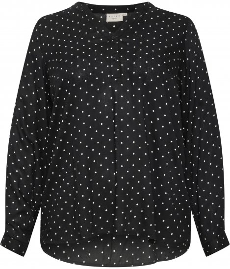 Kaffe Curve Joy Blouse Noir/Blanc À Pois - Blouses et tuniques - 