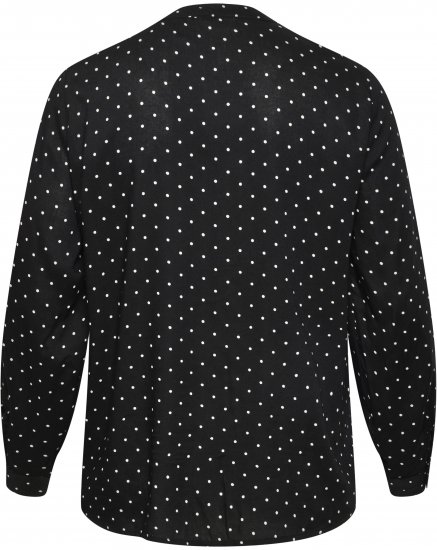 Kaffe Curve Joy Blouse Noir/Blanc À Pois - Blouses et tuniques - 