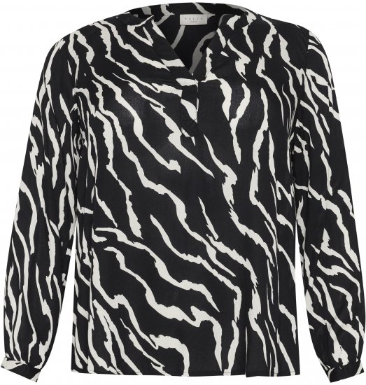 Kaffe Curve Mirta Tilly Blouse Noir/Antique Imprimé Zèbre - Blouses et tuniques - 