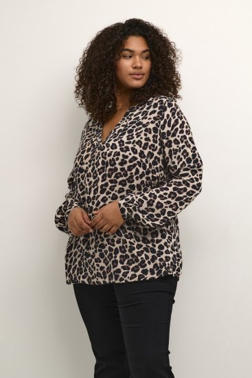 Kaffe Curve Mirta Tilly Blouse Imprimé Léopard - Blouses et tuniques - 