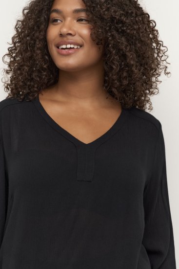 Kaffe Curve Ami Manches longues Tunique Noir profond - T-shirts - 