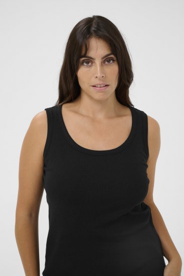 Kaffe Curve Carina Débardeur Noir profond - T-shirts - 