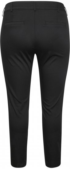 Kaffe Curve Leana Pantalon Chino 7/8 Noir Profond - Jeans & Pantalons Femme Grandes Tailles – Plus Size - 