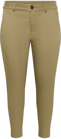 Kaffe Curve Leana Pantalon Chino 7/8 Chêne Pétrifié - Jeans & Pantalons Femme Grandes Tailles – Plus Size - 