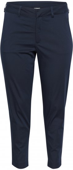 Kaffe Curve Leana Pantalon Chino 7/8 Bleu Marine Minuit - Jeans & Pantalons Femme Grandes Tailles – Plus Size - 