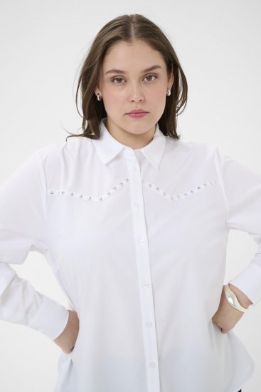 Kaffe Curve Janni Shirt Optical White - Chemisiers - 