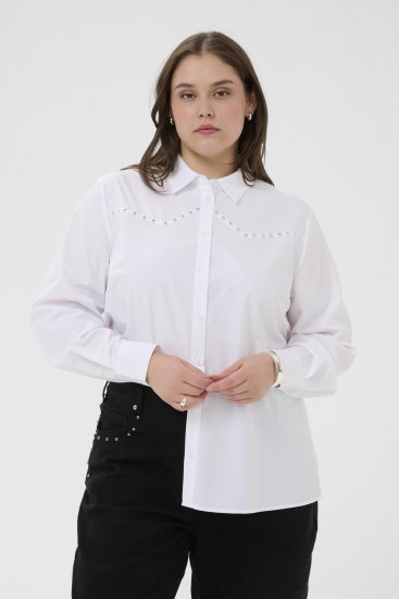Kaffe Curve Janni Shirt Optical White - Chemisiers - 