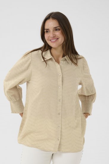 Kaffe Curve Penelopia Shirt Feather Grey - Chemisiers - 