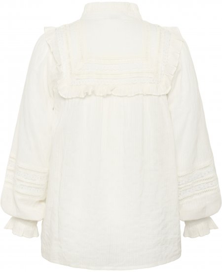 Kaffe Curve Jessa Shirt Long Sleeve White - Chemisiers - 