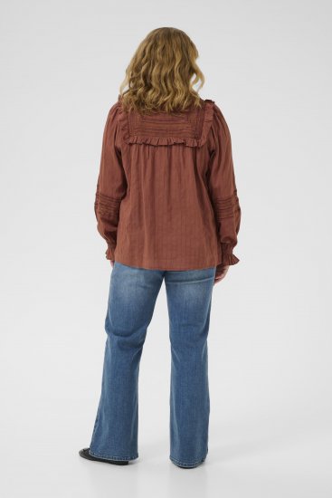 Kaffe Curve Jessa Shirt Henna Brown - Blouses et tuniques - 