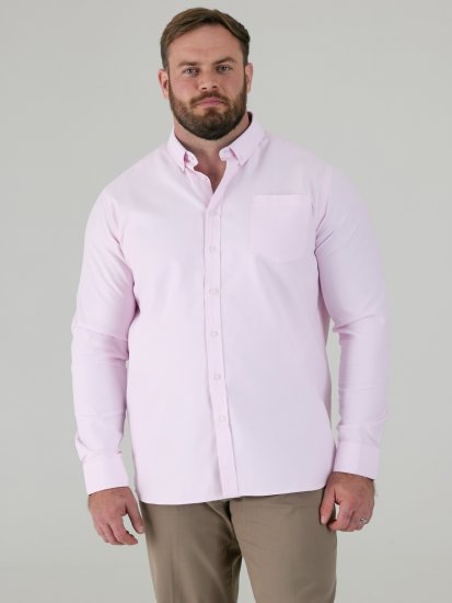 D555 Richard Chemise Oxford Manches Longues TALL Rose - TALL chemises - 