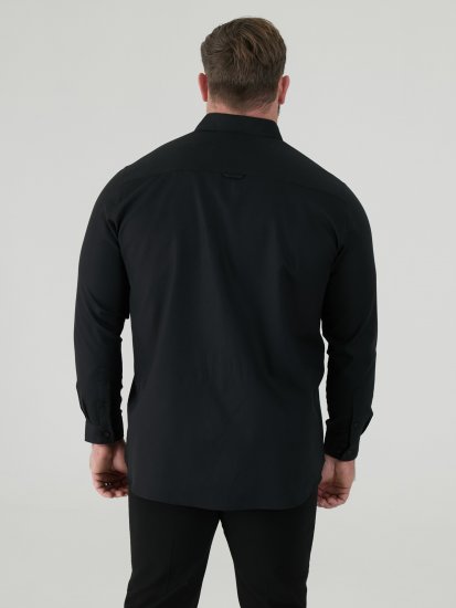 D555 Richard Chemise Oxford Manches Longues TALL Noire - TALL chemises - 