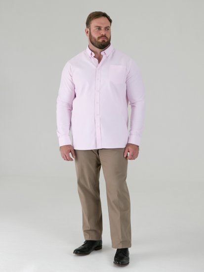 D555 Richard Chemise Oxford Manches Longues TALL Rose - TALL chemises - 