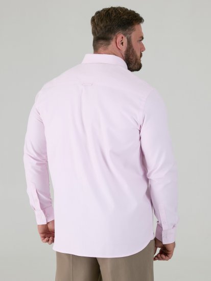 D555 Richard Chemise Oxford Manches Longues TALL Rose - TALL chemises - 