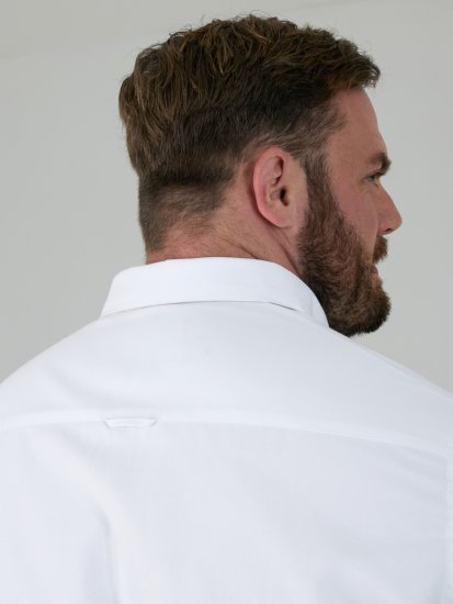 D555 Richard Chemise Oxford Manches Longues TALL Blanche - TALL chemises - 