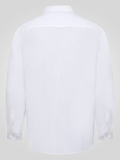 D555 Richard Chemise Oxford Manches Longues TALL Blanche - TALL chemises - 