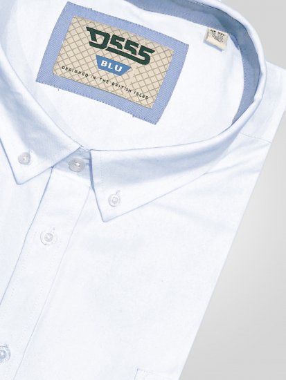 D555 Richard Chemise Oxford Manches Longues TALL Blanche - TALL chemises - 