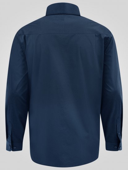 D555 Oliver Chemise Stretch Manches Longues Anti-Taches Sans Repassage Bleu Marine - Chemises - Chemises Grandes Tailles Hommes