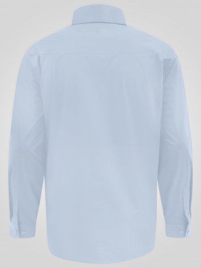 D555 Oliver Chemise Stretch Manches Longues Anti-Taches Sans Repassage Bleu Ciel - Chemises - Chemises Grandes Tailles Hommes