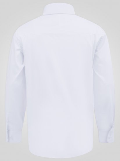 D555 Oliver Chemise Stretch Manches Longues Anti-Taches Sans Repassage Blanche - Chemises - Chemises Grandes Tailles Hommes