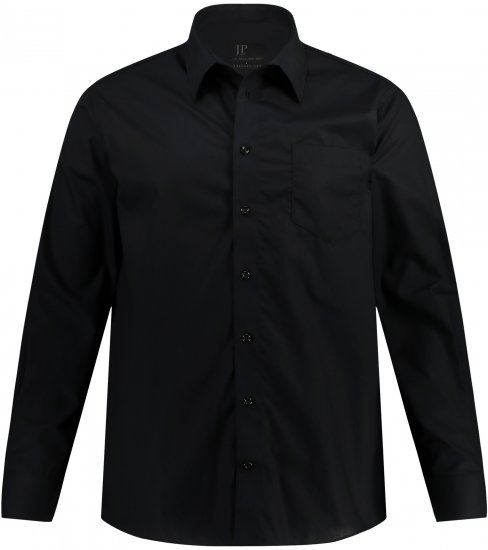 JP1880 Comfort Fit with Chest Pocket Shirt TALL Black - TALL chemises - 