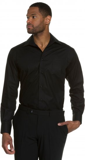 JP1880 Comfort Fit with Chest Pocket Shirt TALL Black - TALL chemises - 