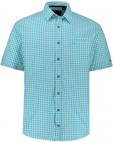 JP1880 Shirt Traditional Short Sleeve Turquoise - Chemises - Chemises Grandes Tailles Hommes