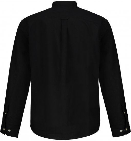 JP1880 Shirt Linen Blend Long Sleeve Black TALL - VÊTEMENTS HOMME MT-6XLT - Vêtements Tall Homme