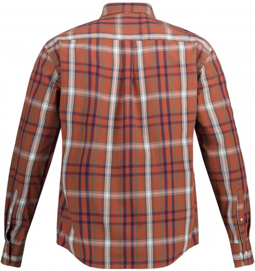 JP1880 Shirt Long Sleeve Checked Dark Orange TALL - VÊTEMENTS HOMME MT-6XLT - Vêtements Tall Homme