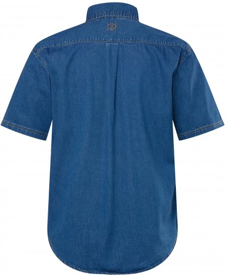 JP1880 Shirt Denim Short Sleeve Blue TALL - VÊTEMENTS HOMME MT-6XLT - Vêtements Tall Homme