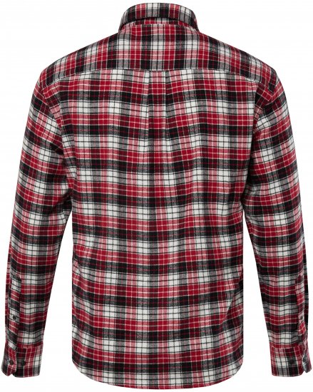 JP1880 Shirt Flannel Checked Long Sleeve Red TALL - VÊTEMENTS HOMME MT-6XLT - Vêtements Tall Homme