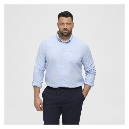 North Latitude Oxford Shirt Light Blue - Chemises - Chemises Grandes Tailles Hommes