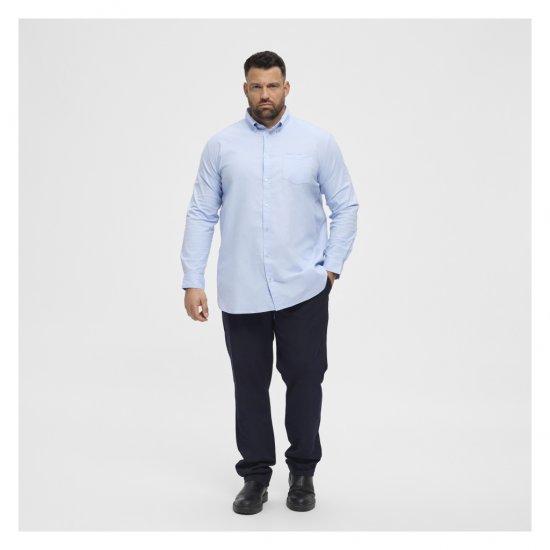 North Latitude Oxford Shirt Light Blue - Chemises - Chemises Grandes Tailles Hommes