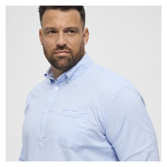 North Latitude Oxford Shirt Light Blue - Chemises - Chemises Grandes Tailles Hommes