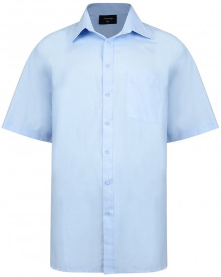 Espionage SH147 Shirt Short Sleeve Blue - Chemises - Chemises Grandes Tailles Hommes