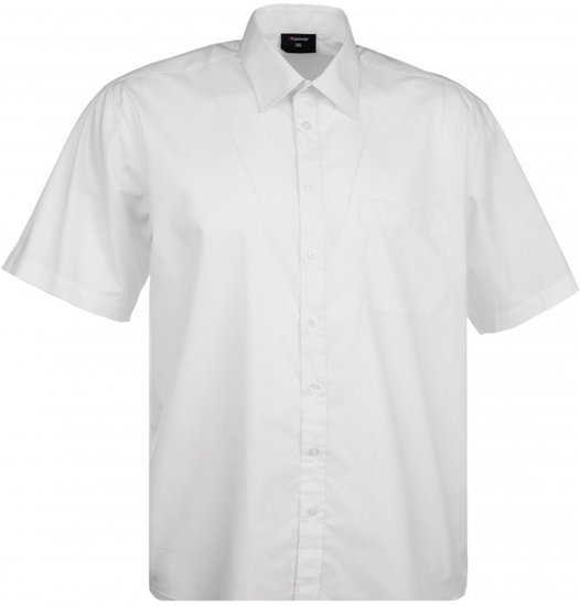 Espionage SH149 Short Sleeve Shirt White - Chemises - Chemises Grandes Tailles Hommes