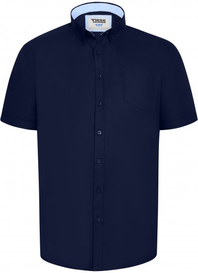 D555 James Chemise Oxford Manches Courtes TALL Bleu Marine - TALL chemises - 