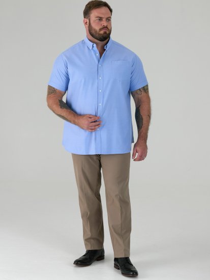 D555 James Chemise Oxford Manches Courtes TALL Bleu Ciel - TALL chemises - 