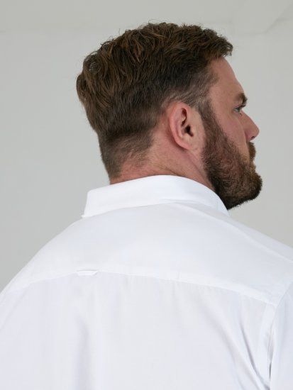 D555 James Chemise Oxford Manches Courtes TALL Blanche - TALL chemises - 