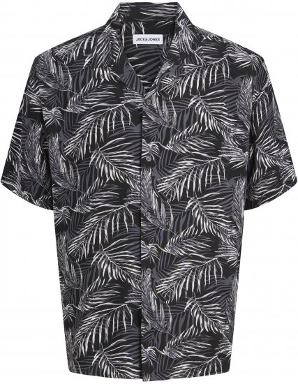 Jack & Jones Jeff Resort Short Sleeve Shirt Black - Chemises - Chemises Grandes Tailles Hommes