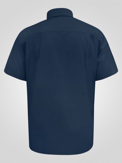 D555 Lucas Chemise Stretch Manches Courtes Anti-Taches Sans Repassage Bleu Marine - Chemises - Chemises Grandes Tailles Hommes